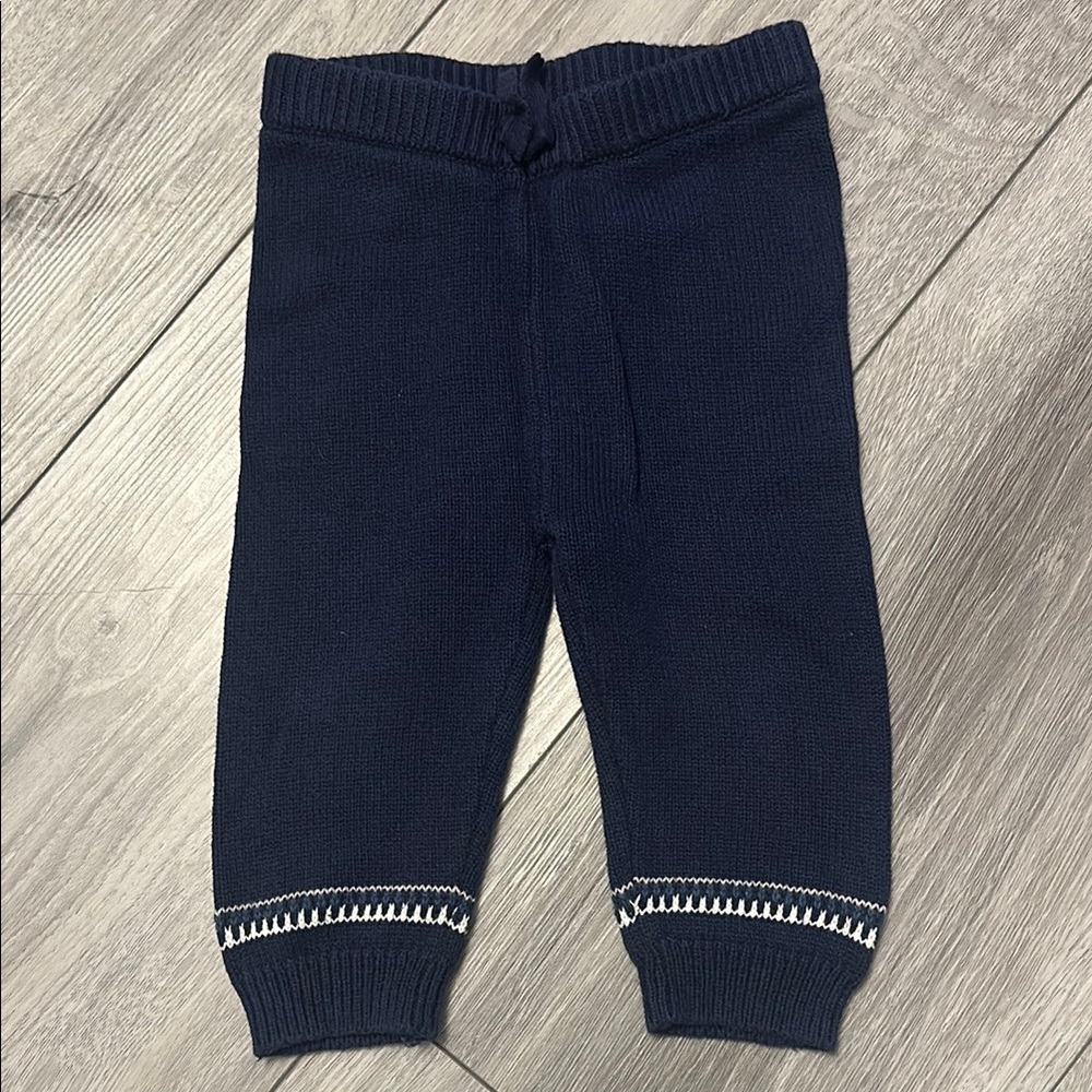 Janie and Jack Navy Blue Knit Baby Pants